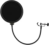 mikrofon reflexion filter Verstellbares Gänsehalsrohr: Die Stahlganshalsrohrhalterung unterstützt das Gewicht des Filters voll und ganz und hält ihn an Ort und Stelle. Sie können den Winkel und Abstand zwischen dem Bildschirm und dem Mikrofon anpassen, um am besten Ihren niedlichen Klangbedürfnissen gerecht zu werden.