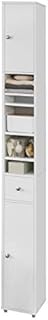 SoBuy BZR34-W, Bathroom Tall Cabinet Cupboard Bathroom Cabinet Storage Cabinet, 20x20x180cm, White