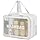 DAPOWER Travel Toiletry Bag for Women and Men, Matte Translucent Toiletry Bag with Handy Handle, Makeup Cosmetic Organizer Bag for Travel Toiletries Accessories (White-XL)
