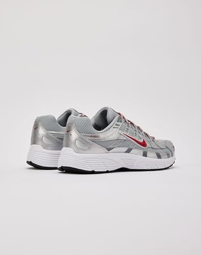 Nike P-6000 (GS) in Metallic Silver/Gym Red-Flt Silver3