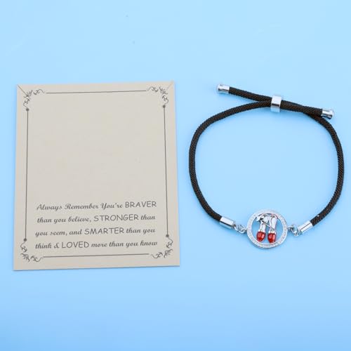 Image of FUSTMW Red Shoe Bracelet Do-roth Gifts Red Slippers Jewelry Movie Fans Inspired Gifts Wand Charm