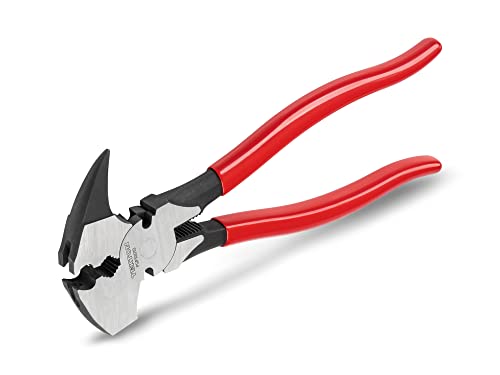 TEKTON 10-1/2 Inch Fencing Pliers | PSP10010 Red