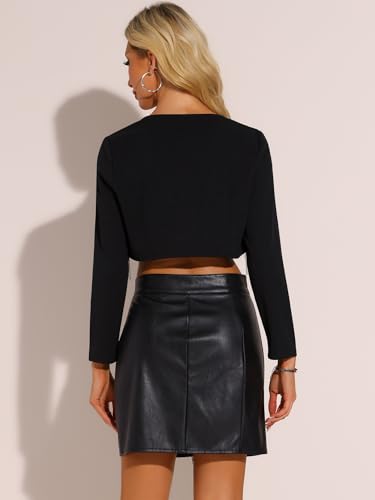 Allegra K Fringe Trim Tops for Women Long Sleeve Cocktail Party Cropped Cardigan3