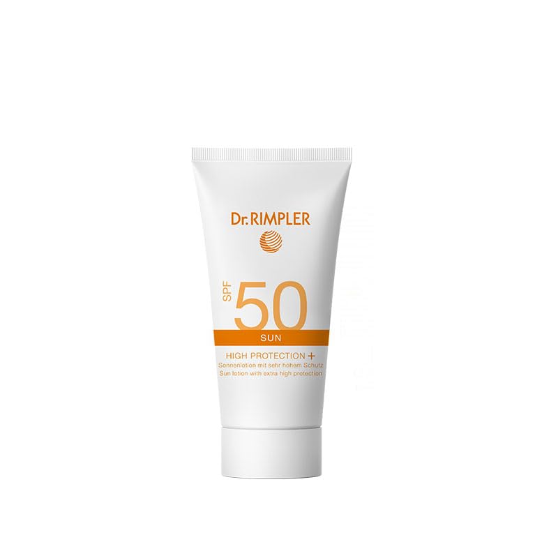 Dr. RIMPLER SUN High Protection+ SPF 50 - leichte Sonnenschutzlotion für den Körper mit zuverlässigem UV-Breitbandschutz - korallenfreundlich, vegan, parabenfrei - für alle Hauttypen geeignet (20 ml)