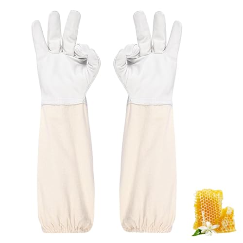 CUEMOON Imkerhandschuhe aus Ziegenleder, Imker Schutzhandschuhe, Imkerei Handschuh,für den Anfänger Beekeeper, Männer, Frauen (L) CUEMOON Imkerhandschuhe aus Ziegenleder, Imker Schutzhandschuhe, Imkerei Handschuh,für den Anfänger Beekeeper, Männer, Frauen (L)