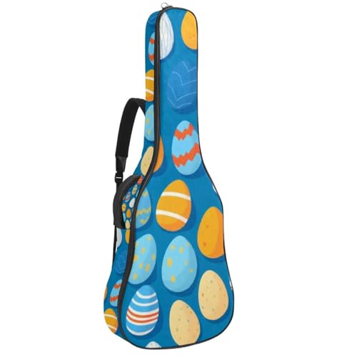 Grand étui de guitare acoustique imperméable 42.9x16.9x4.7 in avec plusieurs poches