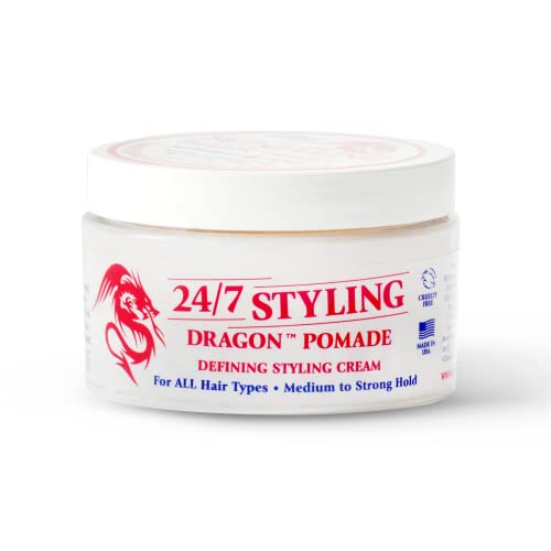 Morrocco Method Int'l 24/7 Styling Dragon Pomade. 100% Natural & Raw Styling Gel. Unisex. Medium/Strong Hold for All Hair Types. No SLS, Parabens or GMO's