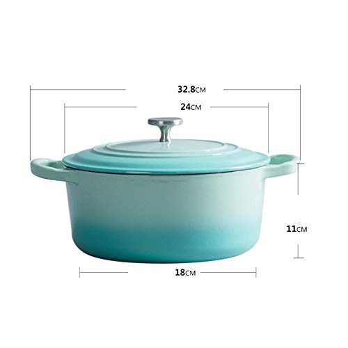 Casserole à base plate épaissie 24 cm fonte ménage pot cuisson émail