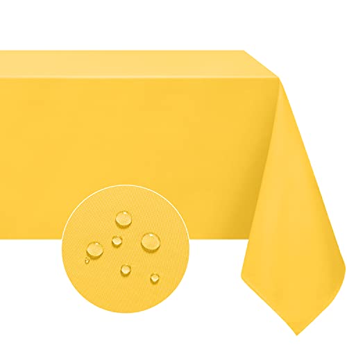 Nappe rectangulaire Softalker jaune pour buffet et mariage chic - 2