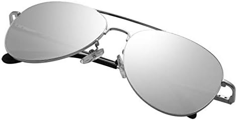 PUKCLAR Pilot Sunglasses Mens Polarised Sunglasses Womens Mirrored Lens