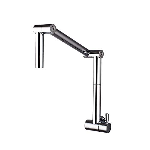 Robinet cuisine froid simple pliable mural en bronze noir pour évier