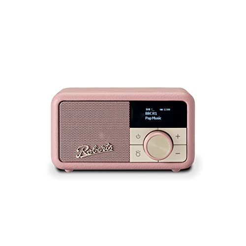 ROBERTS Radio Revival Petite - Radio Portable compacte avec Dab+/FM/Bluetooth, 20 h d'autonomie, entrée auxiliaire, radiateur Passif, Rose Sombre Cover