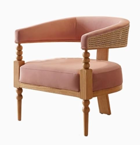 Sofá de ratán rosa hecho a mano, silla rústica de madera maciza para cafetería y restaurante, muebles de sala de estar de estilo rústico perfecto para decoración del hogar y hotel