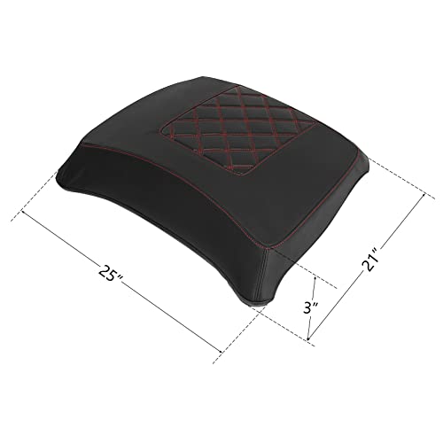 Cubierta de tapa de baúl para modelos Harley Touring Road King Street Glide Road Glide Electra Glide Ultra Classic 2014-2023, costura roja miniatura 6