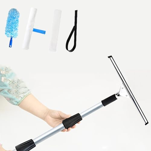 Rasqueta Limpiacristales Limpiacristales para Coche con Extensión, Kit de Lavado y Limpieza de Ventanas, Limpiador Multiusos para Ducha y Suelos, Herramienta para Limpiar Ventanas.(1.75-4.5m(5.7-14.8f