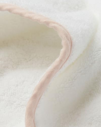 Image of Lalo The Hooded Towel - 100% Organic Cotton, Soft on Sensitive Skin, Cozy & Absorbent, Machine Washable Baby Hooded Bath Towel - Grapefruit