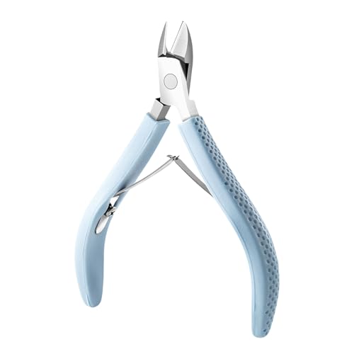 Ergonomic Cuticle Nipper With Rubber Handle Trimmer Professional Manicure Tool For Nails Care Full Jaw Cutter