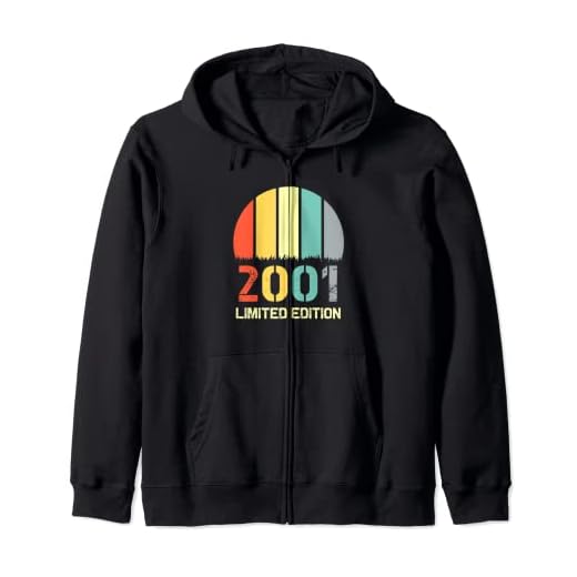 Camiseta vintage 2001 para hombre, edición limitada, cumpleaños 2001 Sudadera con Capucha