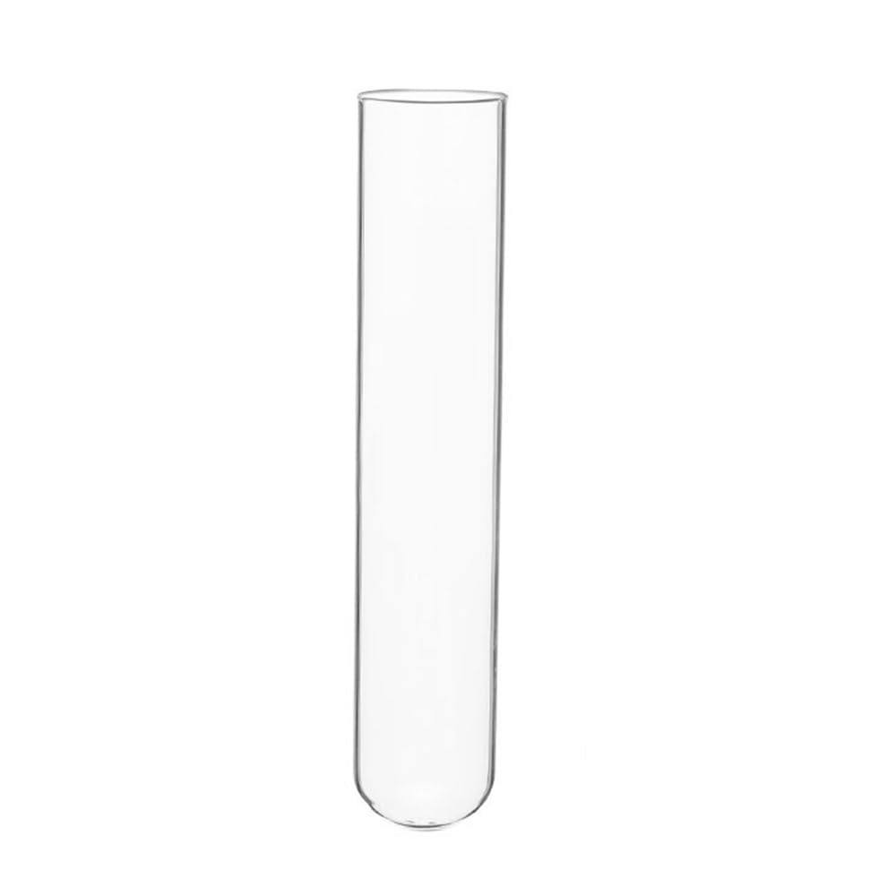 Tubos de almacenamiento de muestras 40 tubos de ensayo vidrio borosilicato 25 mm diámetro exteri0r y fondo redondo, longitud total 200