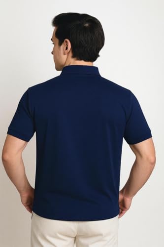 Camiseta polo para hombre de algodón Supima mercerizado – suave, transpirable y de calidad premium, corte clásico miniatura 4