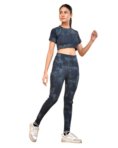 Image of SPLORR Premium Tights and Bra High Waist Stretchable Gym Tights Leggings Gym wear /Active Wear Yoga Pants Zumba /Dance Womens Workout Gym Tight Stretchable Workout Yoga Gym and Sports Bra Set