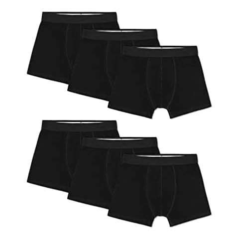 Snocks Boxers Men Multipack (6x) Mens Boxers Underwear (Pack of 6) Black, Size XXXL - Mens Boxer Shorts Multipack Cotton Cover