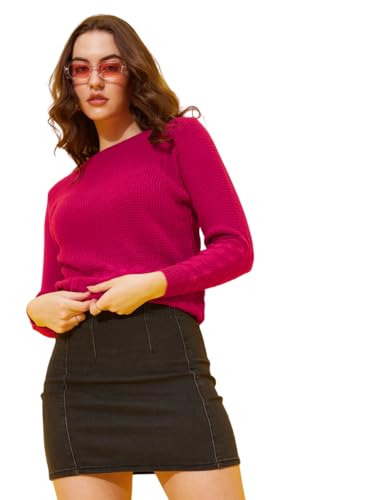 Image of Modeve Women Round Neck Casual Sweater for Winter||Winterwear||