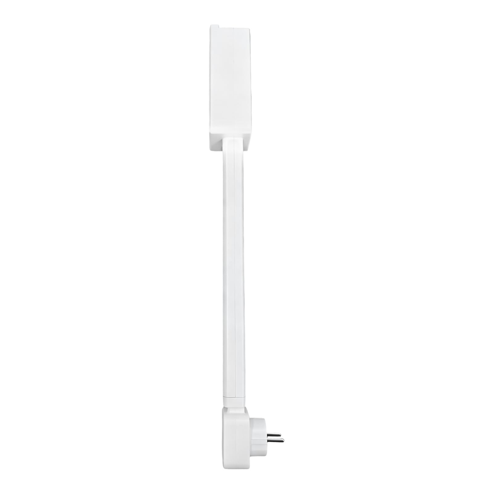 Enchufe eléctrico retráctil con puertos USB-C y USB-A | regleta extensible 44,5-65 cm para enchufes de difícil acceso detrás del sofá