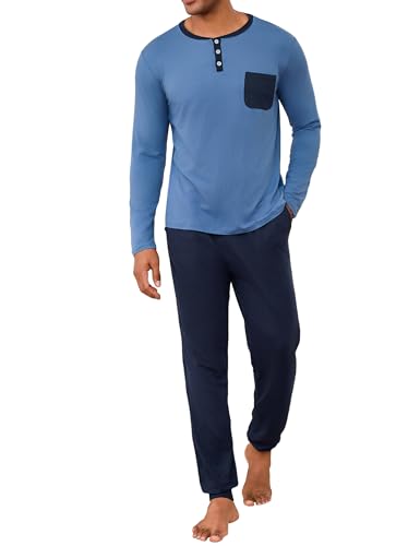 Uniexcosm Pijama de Hombre Largo Invierno Algodon...