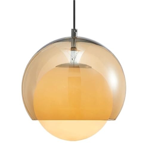 Lamp Retro Spherical Chandelier | Flush Mount Ceiling Light | High Light Transmission Glass Pendant Lamp Lampshade for Study, Living Room, and Bedroom Decoration Lamp