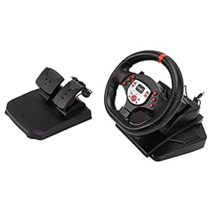 Tnfeeon Kierownica Wyścigowa 180 Stopni z Pedałami