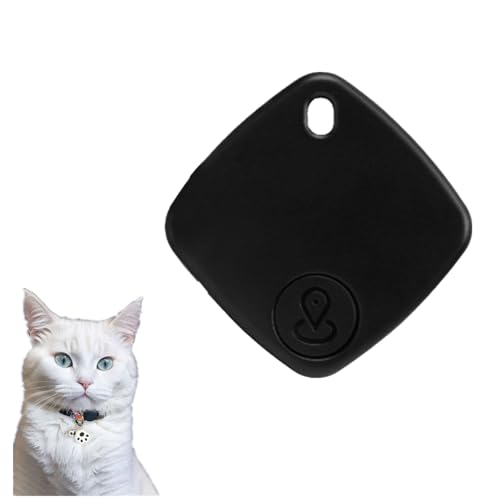 Klassische Halsbänder, Mini-Haustierortungsgerät für Katzen – Kompatibel mit iOS & Android – Weltweite Standortverfolgung – Ohne monatliche Gebühren – Für jedes Halsband geeignet (Schwarz)