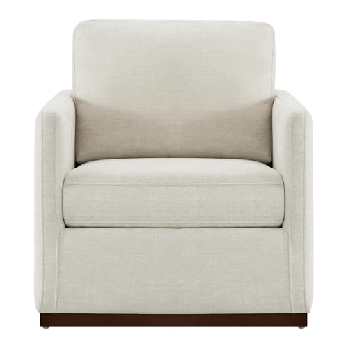 CHITA Swivel Accent Chair, FSC Certified Mid Century Modern Arm Chair for Living Room and Bedroom, Fully Assembled, Linen - View 3