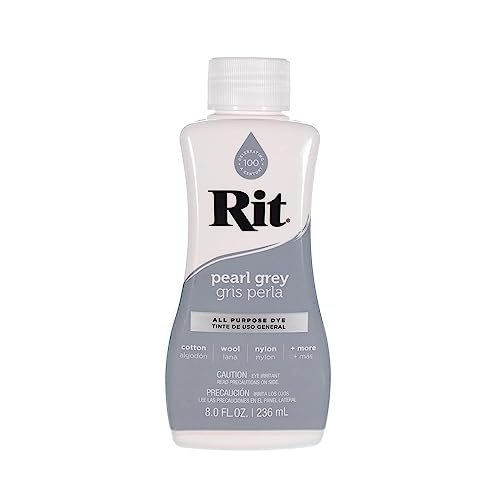 Rit Dye – 8 Oz. Liquid Fabric Dye for Clothing, Décor, and Crafts – Pearl Grey (1 Pack)
