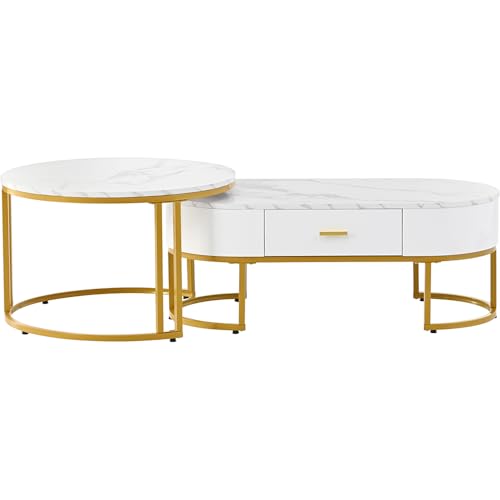 Table de canapé modulable : un lot de 2 tables à thé pliantes adaptées aux salons multifonctions