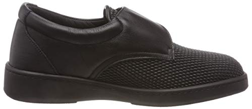 Podowell Unisex Alpes Bequemschuh mit Klettverschluss, Schwarz, 43 EU