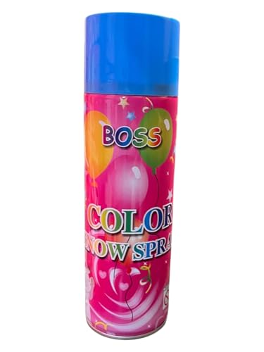 Image of BOSS Natural Skin-Friendly Herbal Holi Snow Spray Bottle Color | Non-Toxic organic natural holi colour BLUE -750ml