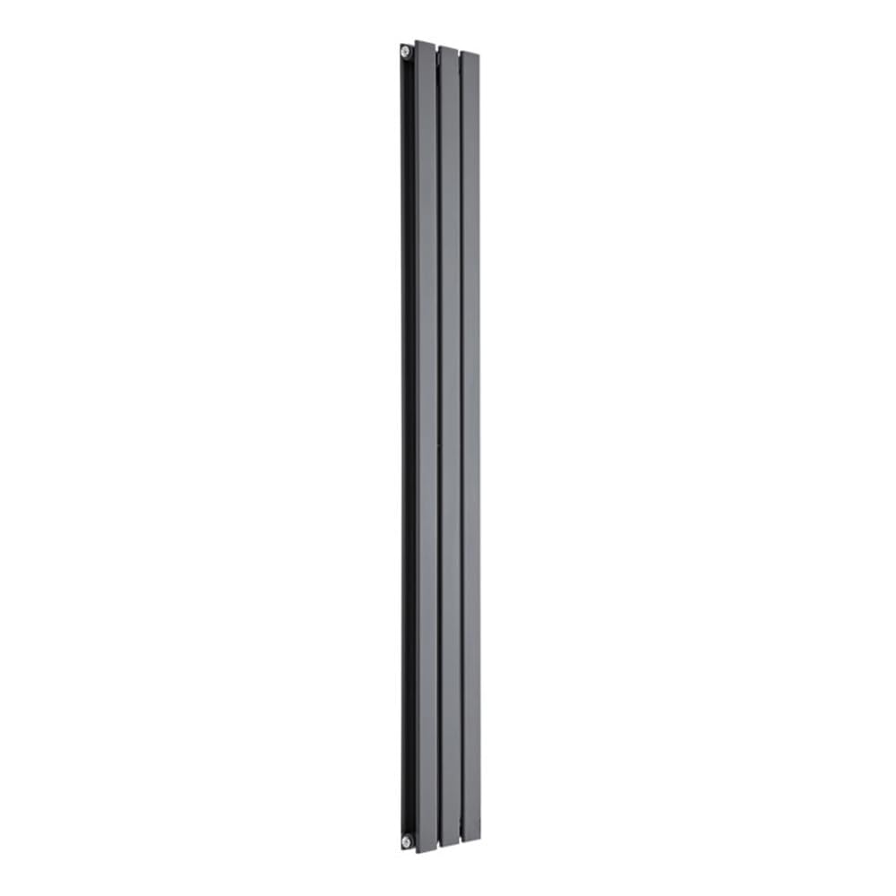 Milano Anthracite Sterling Arlie Double Flat Panel Vertical Radiator - 1750 X 210Mm