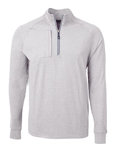 Cutter & Buck Adapt Eco Knit Heather Mens Quarter Zip Pullover