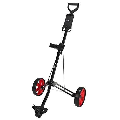 Caddymatic-Golf-Lite-TRAC-Carrito-DE-Golf-Plegable-DE-2-Ruedas-NegroRojo