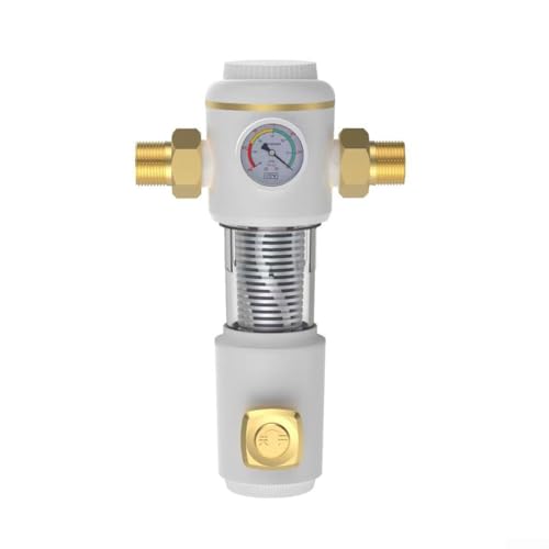 1 filtre de lavage à contre-courant, pré-filtre à sédiments, double rotation à 360 °, filtre à eau sédimentaire pour eau potable (20/25 PPR blanc)