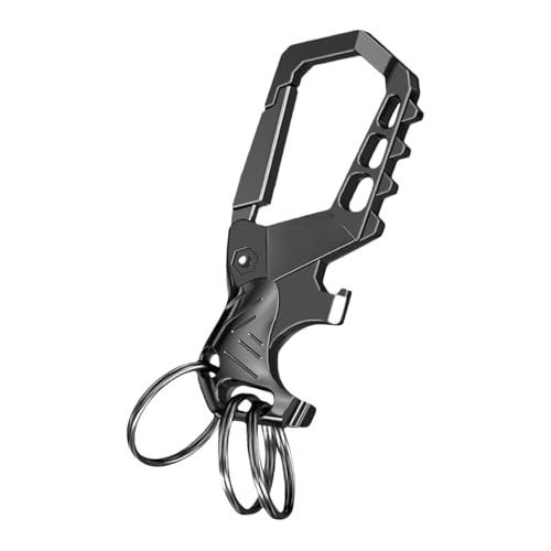 Chain Bottle Opener, Bottle Opener - Women's Keychains, Compact Gadget Screwdriver with 3 Rings for Men Bartenders