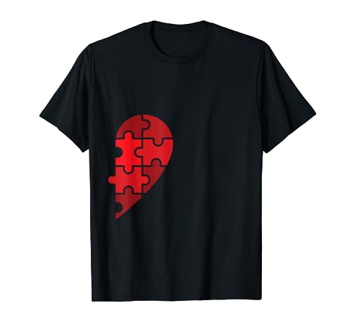 Half Heart Right Hand Side Love Couple Camisa Pareja Ropa T-Shirt