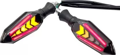 Autozap LED Running Light DRL Bike Turn Signal Indicator Lamp Universal for Motorbikes -(Pack of 2) (Yellow-Red-Blue)-image-40
