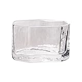 LJHFG63KUYT Vasos de vidrio Copa de cristal heptagonal estilo japonés, pequeña, con patrón martillado irregular, ideal for vino blanco o whisky para jugo