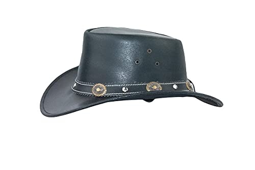 Black Jungle Reedley Lederhut - Klassischer Westernhut, Cowboyhut, Schwarz, L Cover