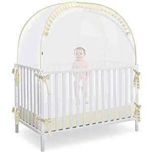 L RUNNZER Baby Safety Crib Tent, Pop Up Baby Canopy for Crib to Stop Baby from Climbing Out, Infant Mesh Cover Mosquito…