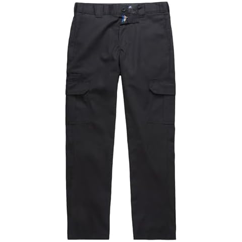 Renegade Sportswear Men’s Solid Color Cargo Pocket Pants (US, Waist Inseam, 32, 30, Regular, Short, Black) Cover