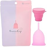 Uusina Cup ウウシナカップ ラウンドタイプ（月経カップ 洗浄カップセット）生理カップ 経血カップ (ピンク, Small)