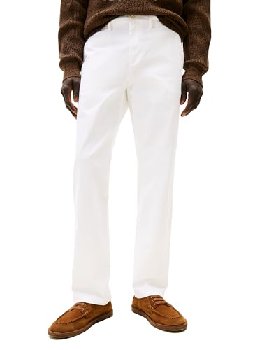 Tommy Hilfiger Men's Chino Pants Custom Fit, Bright White 30x32